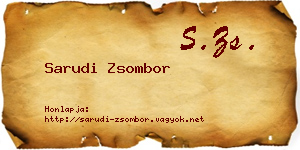 Sarudi Zsombor névjegykártya